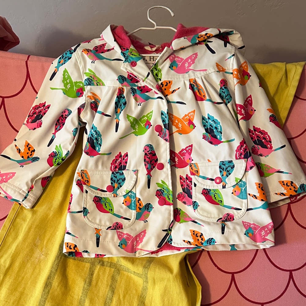 Hatley Multicolor Bird Print Kids Raincoat